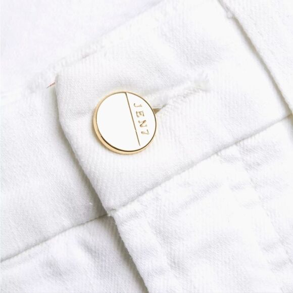 NWT JEN7 by 7 For All Mankind High Waist Denim Bermuda Shorts in White - Picture 7 of 11